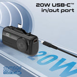 بطارية متنقلة صغيرة بسعة 5000 مللي أمبير للايفون و typc مدمجه مع شاحن للساعة