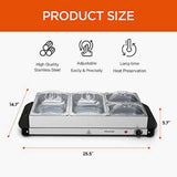 سخان بوفية كهربائي صغيرة 2 × 1 لتقديم الطعام ساخن