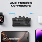 بطارية متنقلة صغيرة بسعة 5000 مللي أمبير للايفون و typc مدمجه مع شاحن للساعة