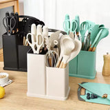 مجموعة أدوات المطبخ من السيليكون غير اللاصقة 19 قطعة