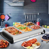 سخان بوفية كهربائي صغيرة 2 × 1 لتقديم الطعام ساخن