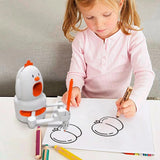 روبوت الرسم الألي هو يرسم وابنك يلون