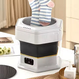 غسالة ملابس صغيرة قابلة للطي مع دوارة سعة 10 لتر