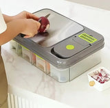 لوح تقطيع وقطاعة للخضروات متعددة الاستخدام مع ادراج لحفظ التقطيع