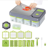 لوح تقطيع وقطاعة للخضروات متعددة الاستخدام مع ادراج لحفظ التقطيع