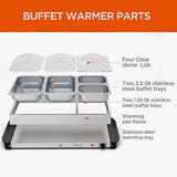 سخان بوفية كهربائي صغيرة 2 × 1 لتقديم الطعام ساخن