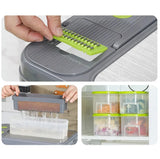 لوح تقطيع وقطاعة للخضروات متعددة الاستخدام مع ادراج لحفظ التقطيع